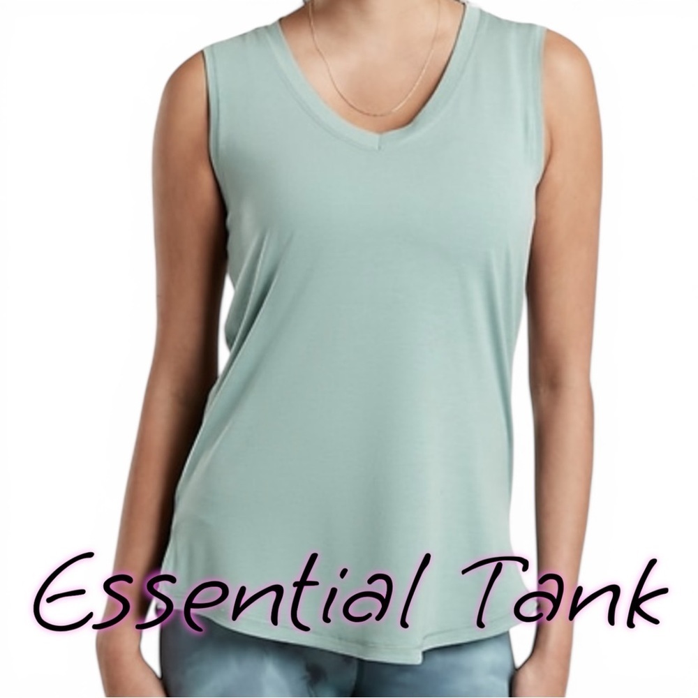 ATHLETA Essential V-Neck Tank - Minimalistic Grey Women’s XL